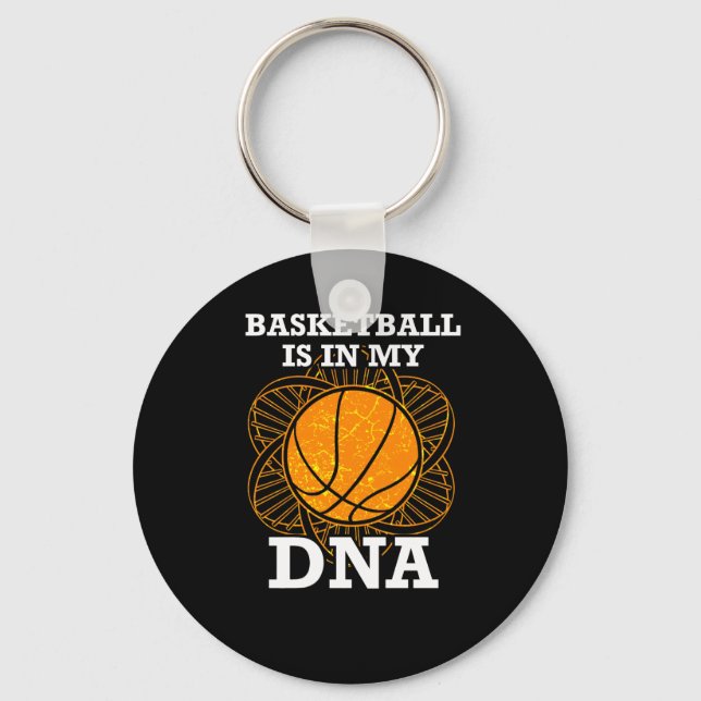 Basketball är i min DNA Nyckelring (Framsida)