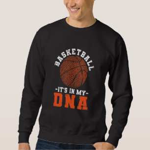 Basketball är i mitt Dna Funny Player-träningsteam Lång Ärmad Tröja