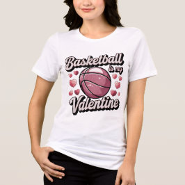 Basketball är min valentin, Retro Basketball Kärle T Shirt