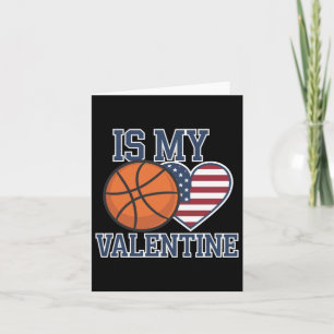Basketball Är Mitt Hjärta På Alla Hjärtans Dag  Kort