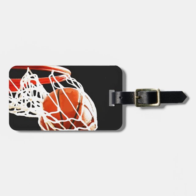 Basketball Artwork Bagagebricka (Horisontell Framsida)