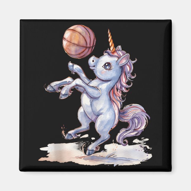 Basketball Artwork Basketball Älskare Bball Player Magnet (Framsidan)