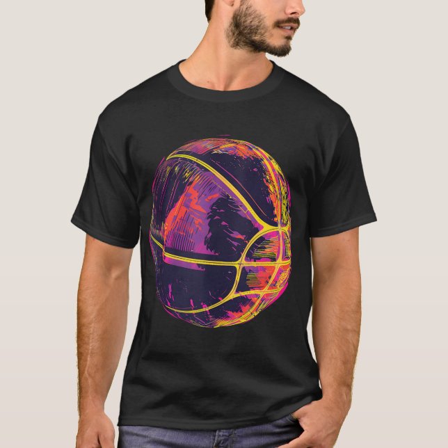 Basketball Artwork Basketball Älskare Bball Player T Shirt (Framsida)