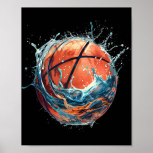 Basketball Artwork Basketball Älskare Teckning Wat Poster