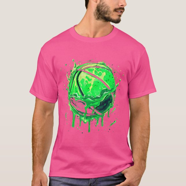 Basketball Artwork Basketball Älskare Teckning Wat T Shirt (Framsida)