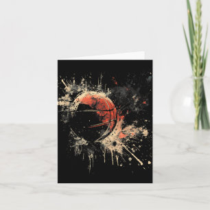 Basketball Artwork Basketball Älskare Watercolor D Kort