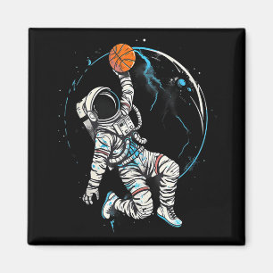 Basketball Artwork Basketball Player Astronaut Dra Magnet