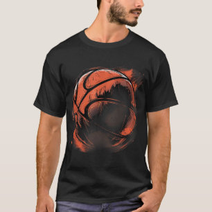 Basketball Artwork Basketball Ring Teckning Bball T Shirt