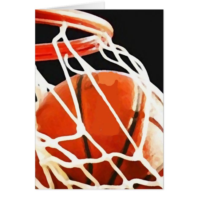 Basketball Artwork Hälsningskort (Framsidan)
