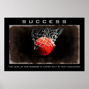 Basketball Artwork Motivational Inspire lyckades Poster