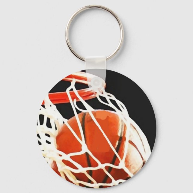 Basketball Artwork Nyckelring (Framsida)