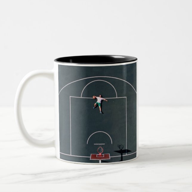Basketball Artwork Två-Tonad Mugg (Vänster)