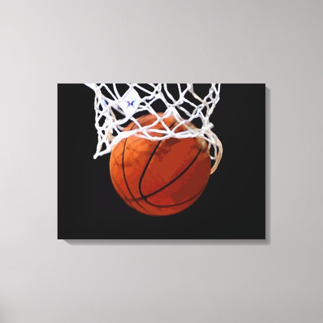 Basketball Artwork Wrapped Canvas (Framsida)