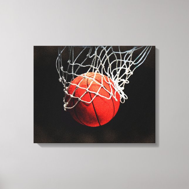 Basketball Artwork Wrapped Canvas (Framsida)