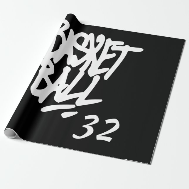 Basketball Athletic Sport nummer 32 Presentpapper (Utrullad)