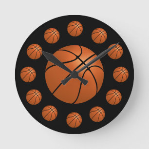 Basketball Atom Clock Rund Klocka