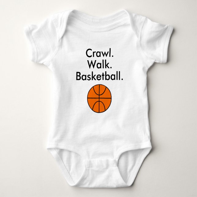 Basketball Baby Onesie T Shirt (Framsida)
