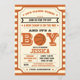 Basketball Baby Shower Biljett-inbjudan Inbjudningar