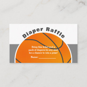 Basketball Baby Shower Diaper Raffle Biljett Tilläggskort