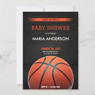 Basketball Baby Shower Inbjudningar