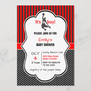 Basketball Baby Shower-inbjudningskort Inbjudningar