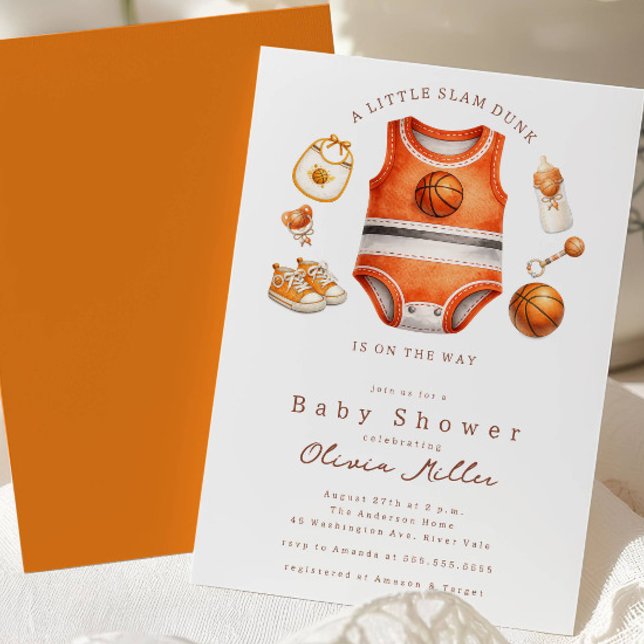 Basketball Baby Shower Invitation Inbjudningar (Skapare uppladdad)
