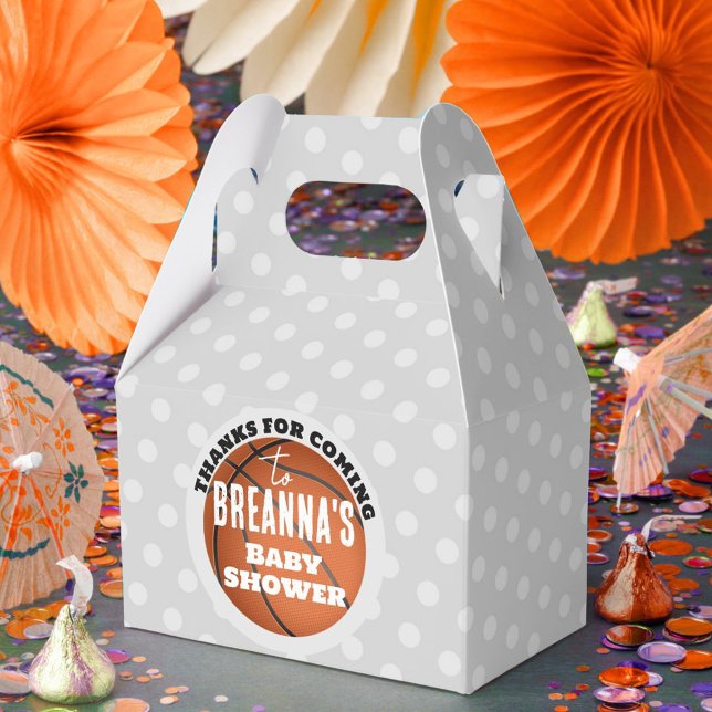Basketball Baby Shower Party Presentaskar (Basketball Baby Shower Favor Boxes)