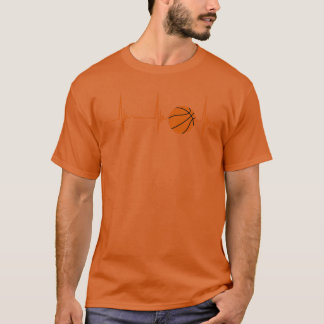 Basketball Ball Sport Heartbeat ECG Pulse Bball Pl T Shirt