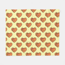 Basketball Ball Texture In Heart Shape Pattern  Fleecefilt