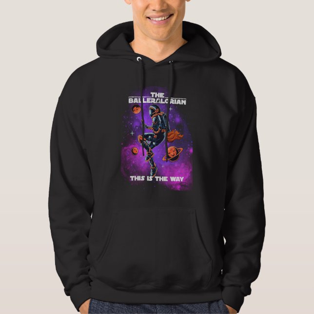 Basketball Balleralorian Astranaut Graphics Hoodie (Framsida)