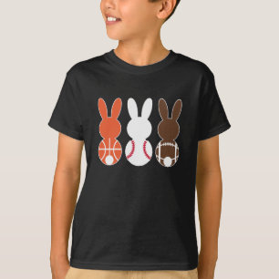 Basketball Baseball Football Sports Bunny T Shirt