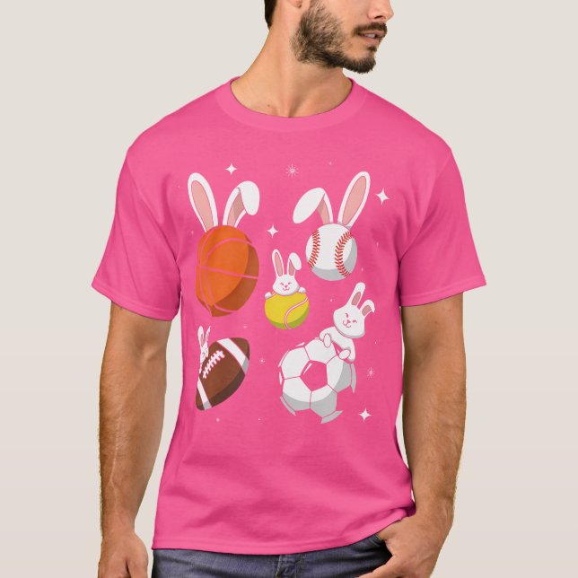Basketball Baseball-fotbollssport Påsk T Shirt (Framsida)
