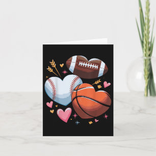 Basketball Baseball Valentines day Kort