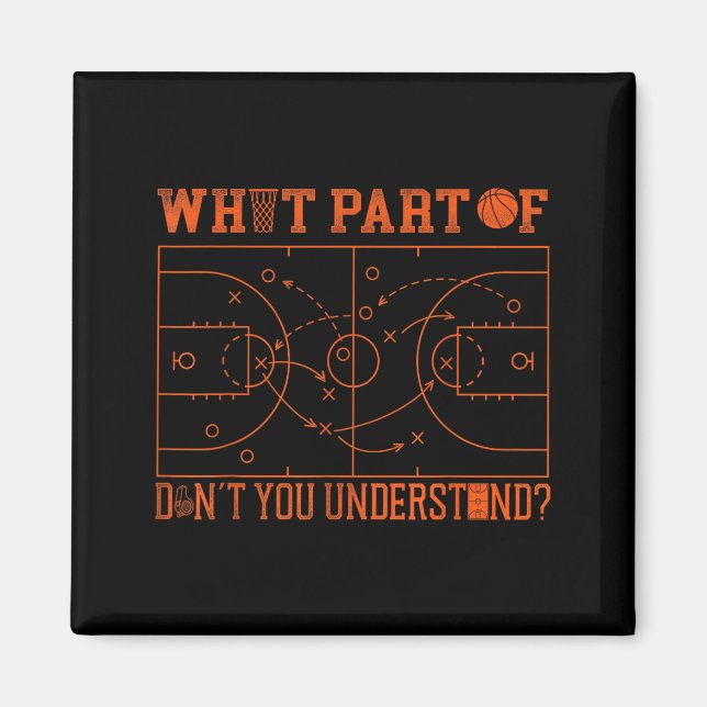 Basketball Bball What Part Of Don't You Understand Magnet (Framsidan)