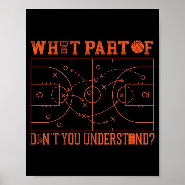 Basketball Bball What Part Of Don't You Understand Poster (Framsidan)