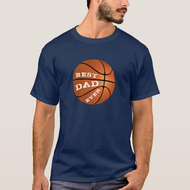 Basketball Best Pappa någonsin Modern Far Dag T Shirt (Framsida)