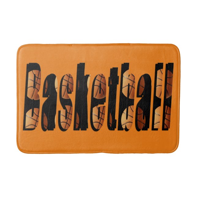 Basketball Bild Logotyp, Memory Foam Bath Mat, Badrumsmatta (Framsidan)