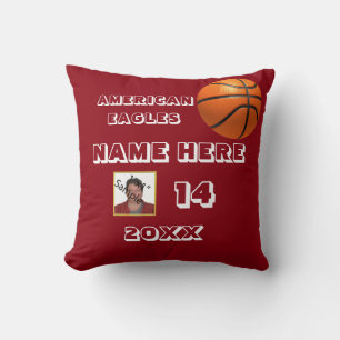 Basketball Bild Pillow med Red Kudde