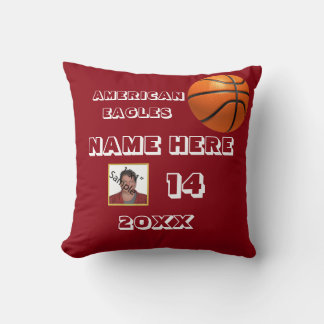Basketball Bild Pillow med Red Kudde