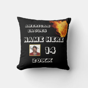 Basketball Bild Pillow med spelarens Namn Kudde
