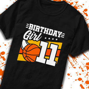 Basketball Birthday 11 Year Old Girl 11th Birthday T Shirt