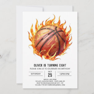 Basketball Birthday, Anpassningsbar Elegant Inbjudningar