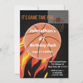Basketball Birthday Bash - Det är dags för spel Inbjudningar