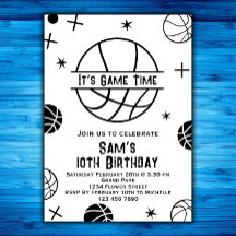 Basketball Birthday bjudande, Basket Boll Party