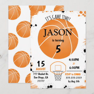 Basketball Birthday bjudande, Inbjudningar