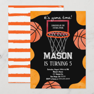 Basketball Birthday bjudande, Inbjudningar