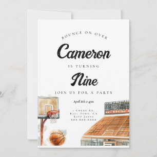 Basketball Birthday bjudande till pojkar Inbjudningar