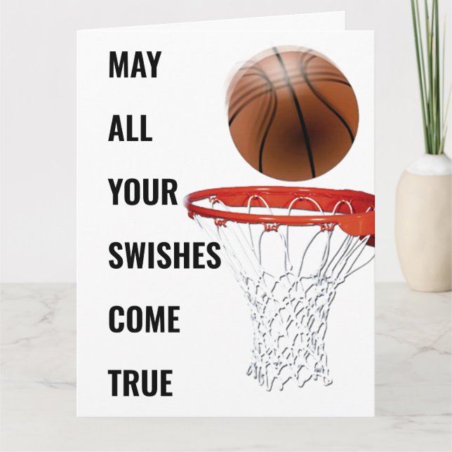 Basketball Birthday Funny Kort (Framsida)