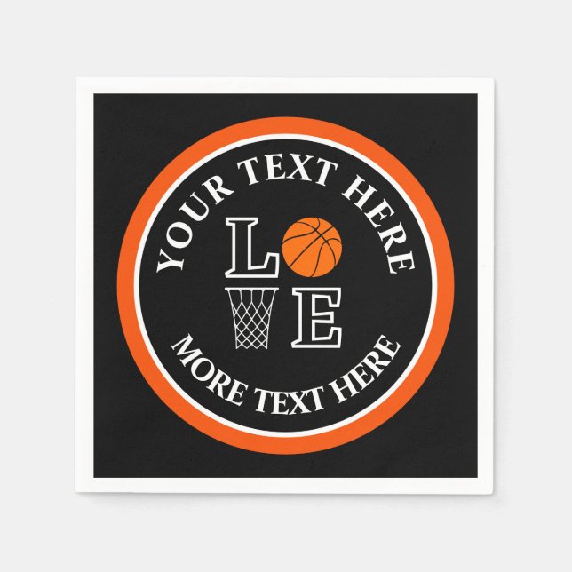 Basketball Birthday Gift, Basketball Team Player Pappersservett (Framsidan)