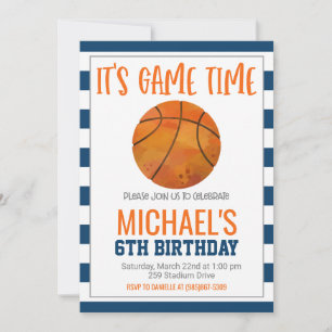 Basketball Birthday Inbjudan